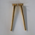 Multi-Size Modern Coffee Table/Bench: Brass Tapered Legs made of Stainless steel