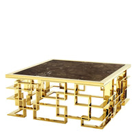 Multi-Size Modern Coffee Table/Bench: Brass Tapered Legs made of Stainless steel