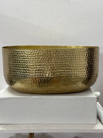 Metal Aluminium Hammered Ice Bucket Glossy Gold Finished Wine Chiller