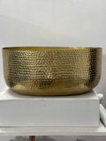 Metal Aluminium Hammered Ice Bucket Glossy Gold Finished Wine Chiller
