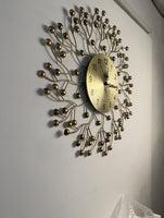 ساعة حائط لوحة فنية جدارية ديكور زهور للمنزل والمكتب والمطعم ￼￼