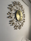 ساعة حائط لوحة فنية جدارية ديكور زهور للمنزل والمكتب والمطعم ￼￼