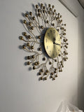 Reloj de pared Arte de pared Decoración floral para oficina en casa Restaurante ￼￼