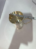 Silver-Plated Brass Tea Cup — Handcrafted with Floral Engraving