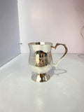 Silver-Plated Brass Tea Cup — Handcrafted with Floral Engraving