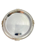 Silver-Plated Brass Tea Cup & Saucer Set — Handcrafted Floral Engraving (2-Piece)