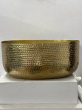 Metal Aluminium Hammered Ice Bucket Glossy Gold Finished Wine Chiller