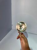 Silver-Plated Brass Tea Cup — Handcrafted with Floral Engraving