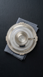 Silver-Plated Brass Tea Cup & Saucer Set — Handcrafted Floral Engraving (2-Piece)