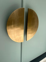 Crescent Moon Pure Solid Brass Door Handle