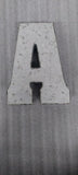 Letras de 7" galvanizadas de hierro metálico para decoración de paredes