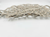 Handmade Cast Aluminum Silver Leaf Wall Art & Decorative Tray — 93cm Statement Piece