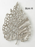 Handmade Cast Aluminum Silver Leaf Wall Art & Decorative Tray — 93cm Statement Piece
