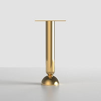 16'' 15" 14" 13" 12" 11" 10" 9" Tapered Legs, Brass Table Bench Gold, Coffee Metal