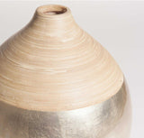 Bamboo Vase shiny Gold Finish