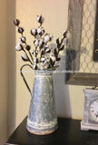 Distresed Metal Watering Can Vase, Vintage Style, Farmhouse Decor, Fixe galvanizado