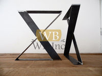 Estructura ancha, plana, latón, aluminio, patas de mesa de acero, Tischbeine pieds de table tafelpoten