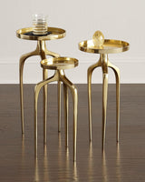 Interlude Home GALACTIC SIDE Drink TABLES Brass Polished