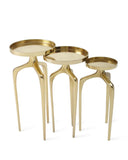 Interlude Home GALACTIC SIDE Drink TABLES Brass Polished