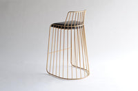 Gold Plated Metal iron Steel Bar Counter Stool Chair Small Medium large tabouret stoel Bride Veil shape