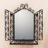 Luxury decorative display European classical metal photo frame wall mirror