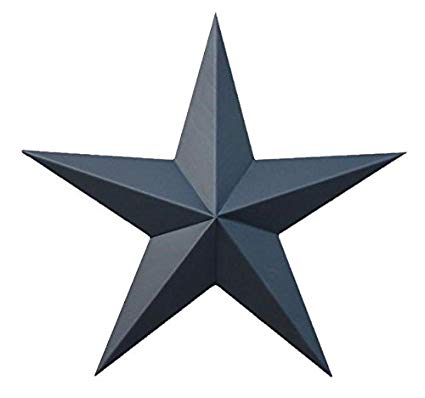 نجوم معدنية لتزيين الحائط مع نجمة معدنية مزخرفة بلمسة نهائية ريفية