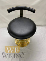 Metal Brass Made Bar stool Polished finish with leather seat gold lot of 4pcs