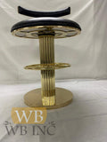Metal Brass Made Bar stool Polished finish with leather seat gold lot of 4pcs